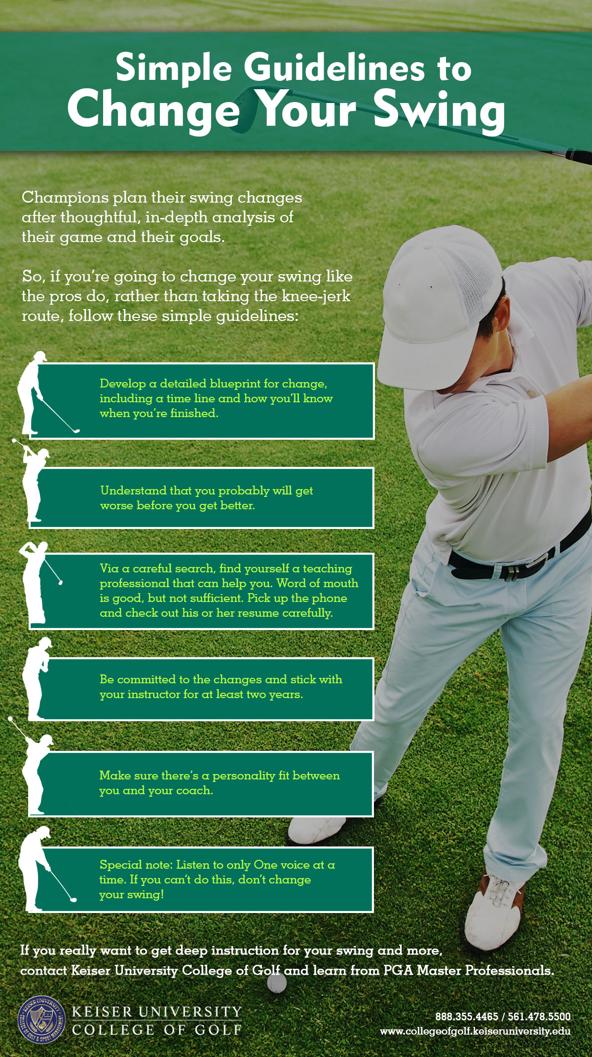 Simple Guidelines to Change Your Golf Swing