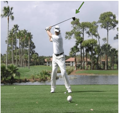 Golfer showing how to trace the chain and correct the problem - Keiser Golf