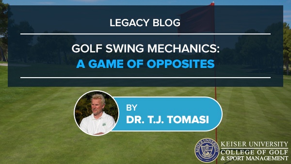 Golf Swing Mechanics A Game of Opposites - Keiser Golf Infographic