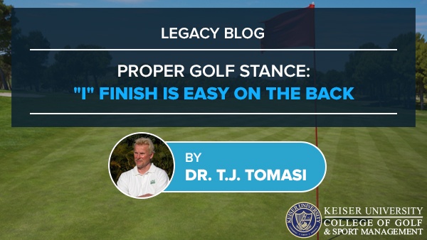 Proper Golf Stance "I" Finish - Keiser Golf Infographic