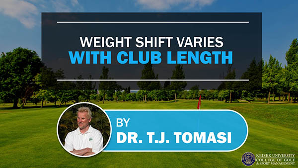 Weight Shift Varies with Club Length