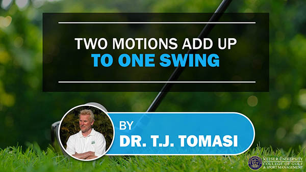 Two Motions Add Up to One Swing