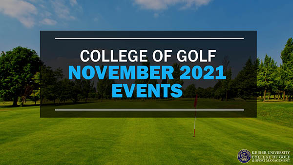 College of Golf November 2021 Events