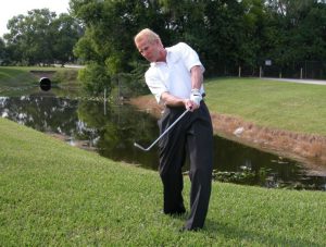Golfer Demonstrating Waist-High Finish - Keiser Golf